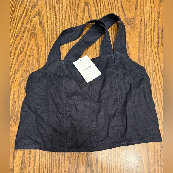 EVERLANE THE CROSSBACK TANK IN LINEN - Picture 5 of 7